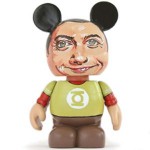 Sheldon Lee Cooper from The Big Bang Theory custom toy, Jim Parson portrait, caricature, Disney Vinylmation vinyl toy, dunny kidrobot