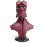 Custom made engagement ring box in shape of Mike Mignola Hellboy bust