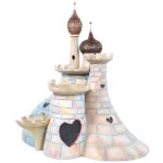 Custom made replica of Queen of Hearts castle model, decoration from rooftop from Alice in Wonderland themed Banquet Hall at Disneyland in Tokyo