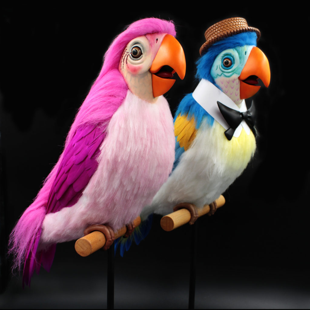 Custom macaws statues from Enchanted Tiki Room