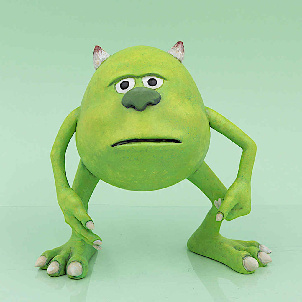 Mike Wazowski-Sulley Face Swap figure based on an image of Monsters Inc. character Mike Wazowski with the face of Sulley photoshopped over his own. The image gained popularity as a reaction and has also been used in ironic memes.