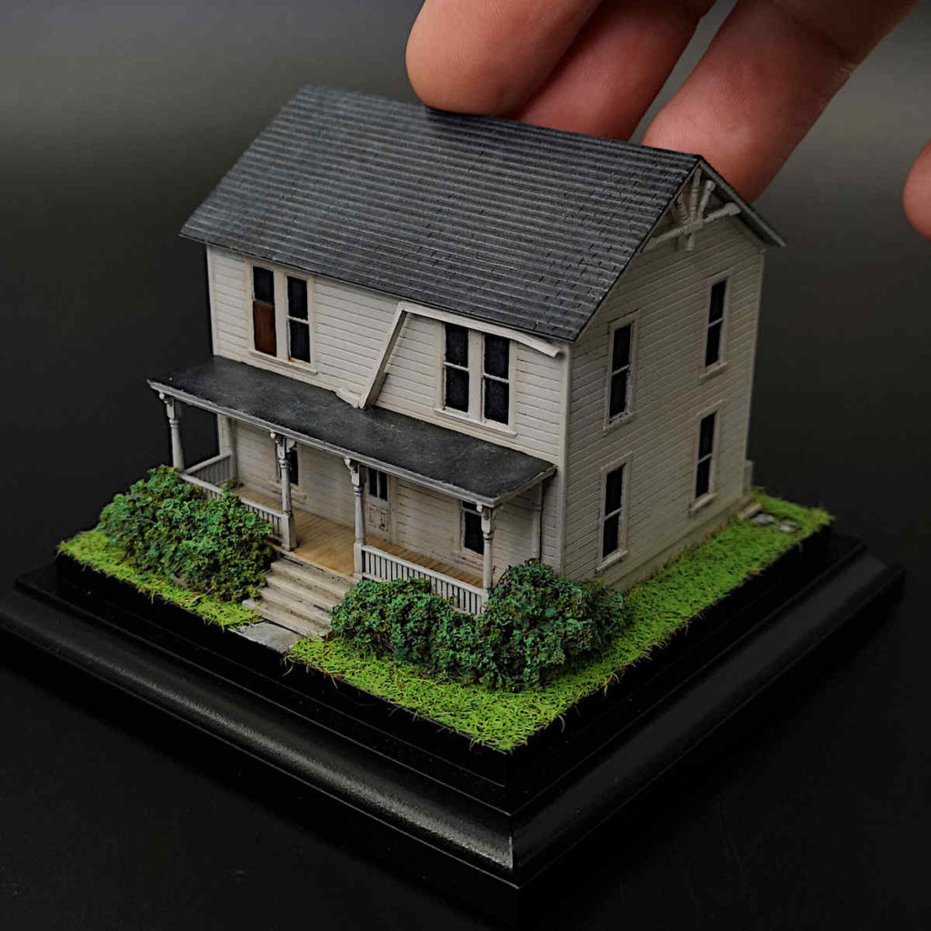 Myers House miniature diorama personalized engagement ring box