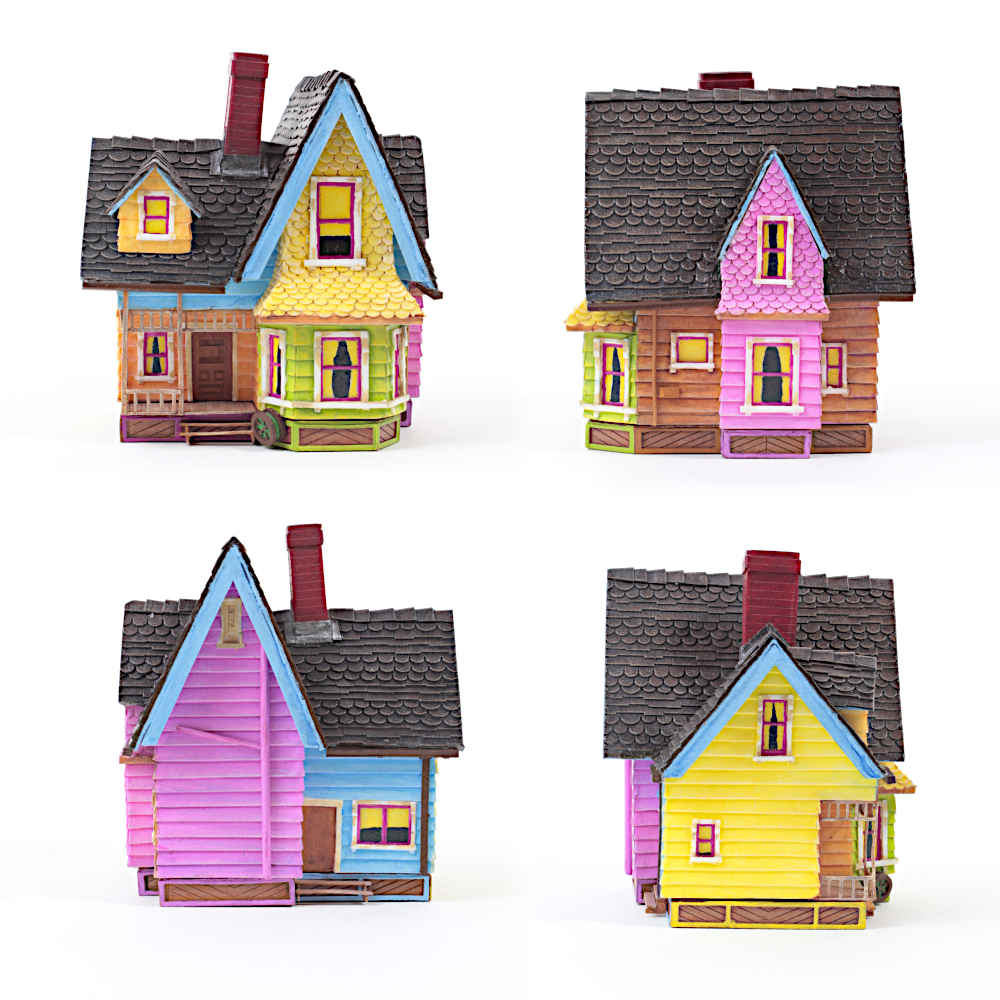 Miniature up house figure toy with hidden compartment for diamond engagement ring